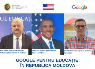 Google pentru Educație va fi accesibil pentru profesorii și elevii din întreaga țară. Parteneriatul cu gigantul american Google va facilita educația la distanță în școlile din Republica Moldova