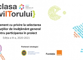 Regulament cu privire la selectarea instituţiilor de învăţământ general pentru participarea în proiect