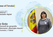 Ina Goța, profesoară de geografie în satul Cucoara, raionul Cahul: „Călătorim virtual în adâncurile pământului”