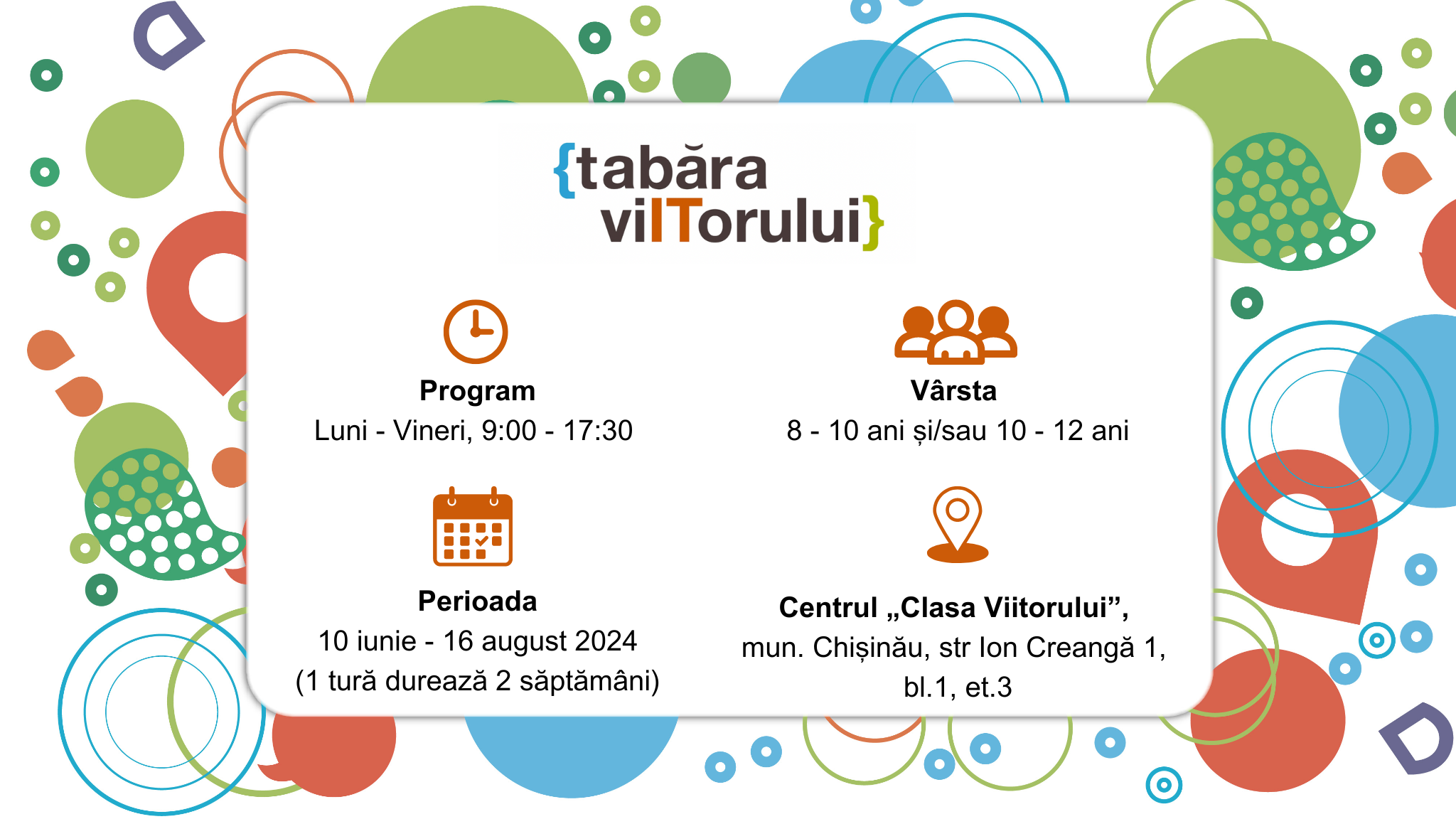 Perioada 10 iunie - 16 august 2024